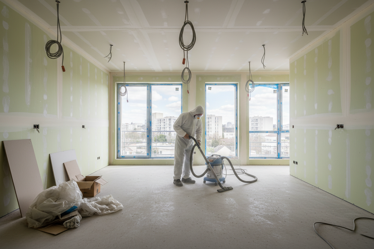 Nettoyage de fin de chantier pour professionnels à Courbevoie